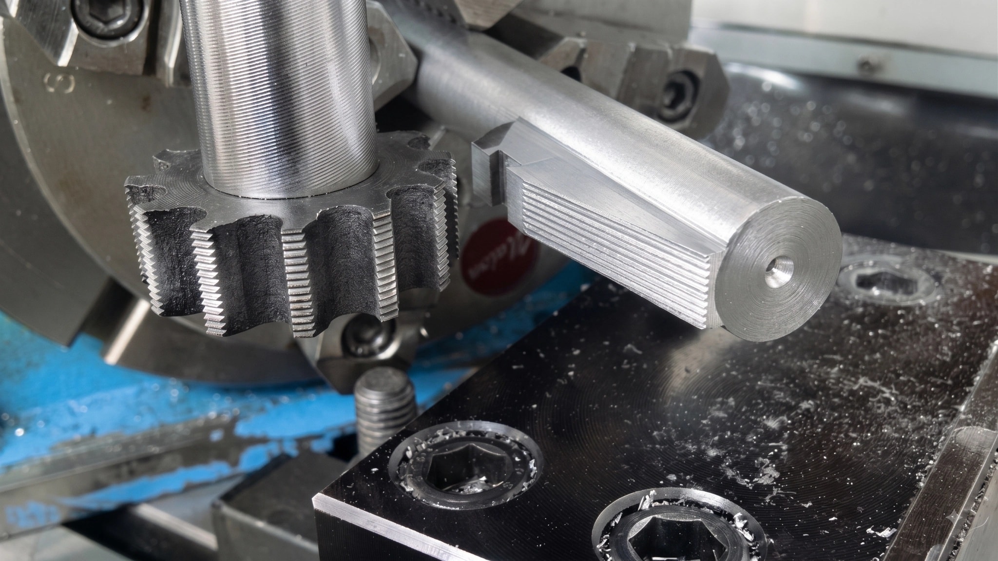 Trabalho de precisão em máquina na oficina